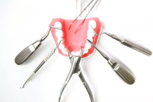Dental Model with Tools