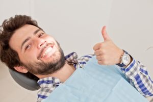 A Delighted Patient in a Dental Clinic