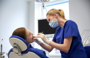 A Woman Having Her Regular Dental Check-up
