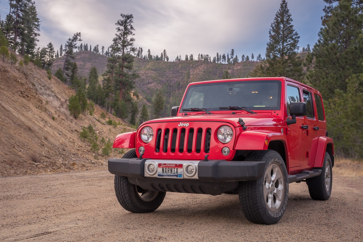 red jeep