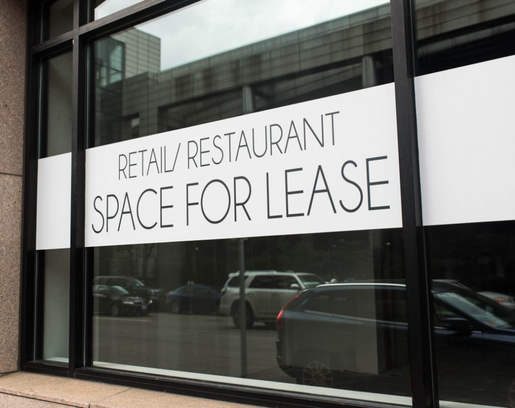 A retail space for lease
