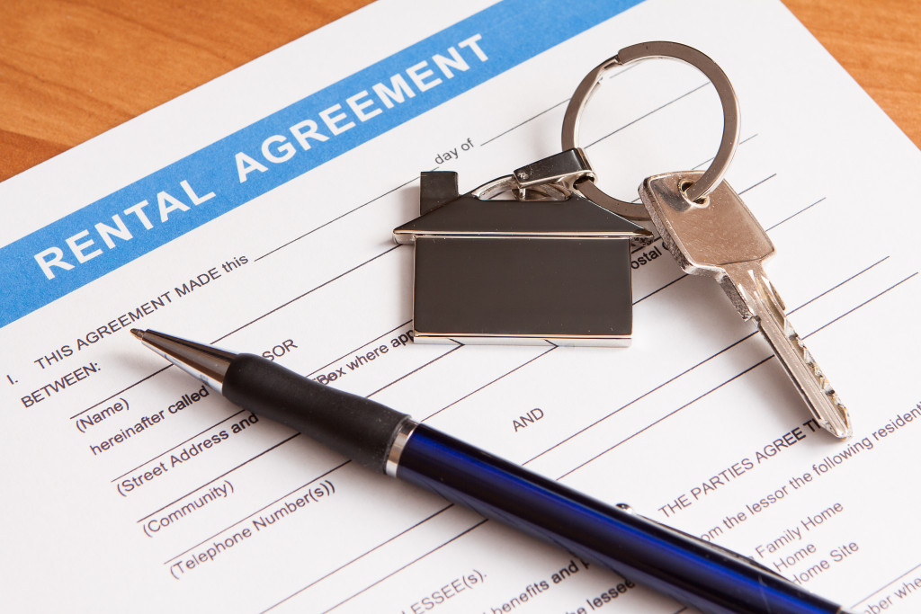 A rental agreement ready for signing