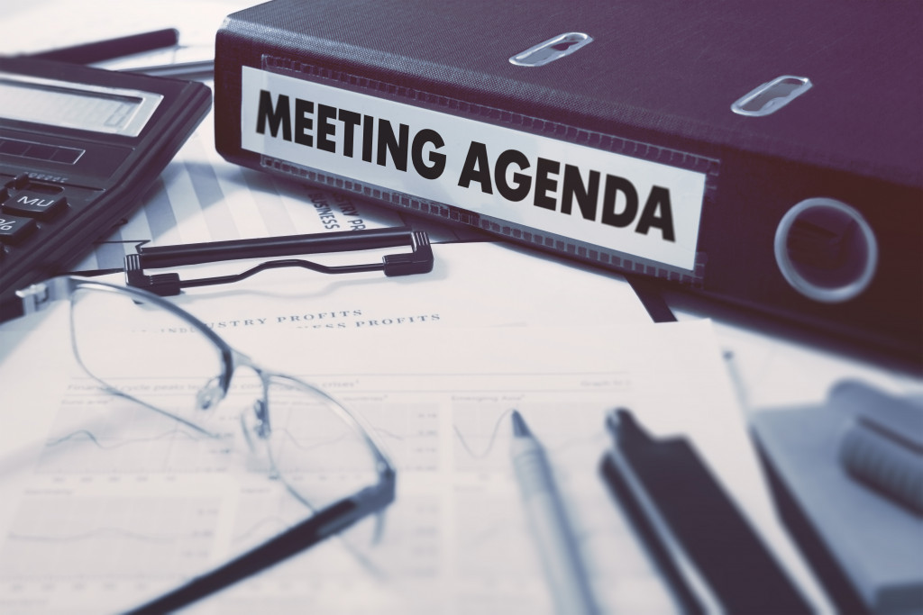 book with meeting agenda code